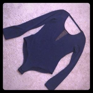 Long-sleeve Mesh Bodysuit